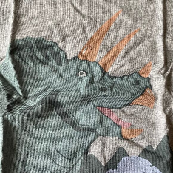 Carters Dinosaur Triceratops Tee Gray 24 Months - Picture 2 of 6